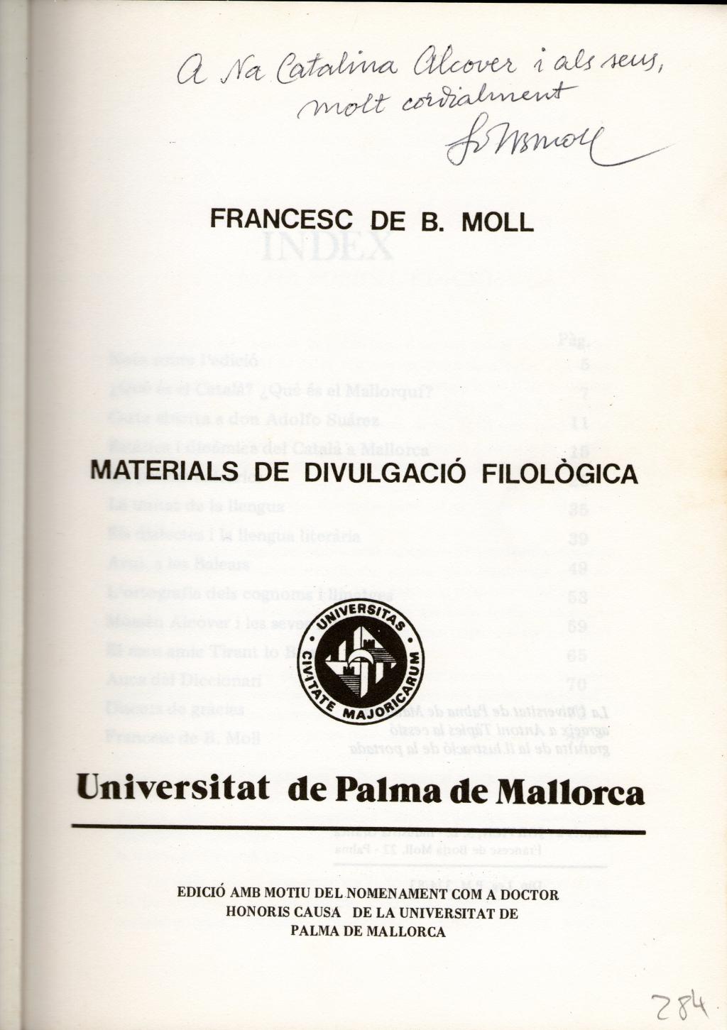 Coberta de Materials de divulgació filològica